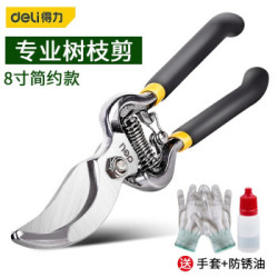 得力(deli)不锈钢树枝修枝剪8寸