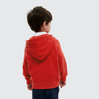 Gap 盖璞 男幼童女幼童保暖一体绒红色运动卫衣618793秋冬新款童装外套