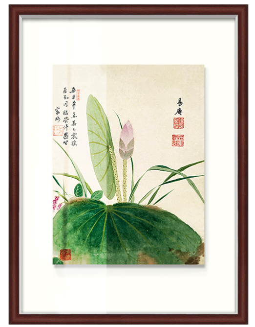 新中式客厅装饰画餐厅小挂画玄关壁画石榴国画 项圣谟-花卉集