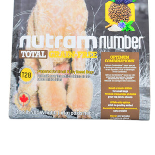 nutram 纽顿 无谷低升糖系列 T28鲑鱼鳟鱼小型犬全阶段狗粮 6kg