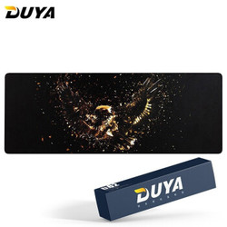 独牙（DUYA）800*300*3mm电竞游戏鼠标垫 精美图案鼠标垫 定位精准桌垫 锁边可水洗键盘垫D82金鹰
