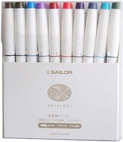Sailor 写乐 25-5400-000 SHIKIORI四季织 双头水性笔 20色套装