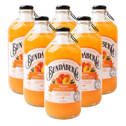 澳州原装进口 宾得宝（Bundaberg） 含气番蜜桃汁饮料 375ml*6瓶装