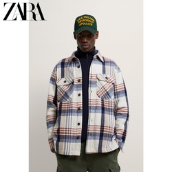 ZARA 新款 男装 冬季法兰绒格子衫式夹克外套 09632340710