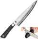 Shun VB0706 Sora Chef's 刀，8 英寸 银色 8-Inch w/Sharpener VB0706-AP0138