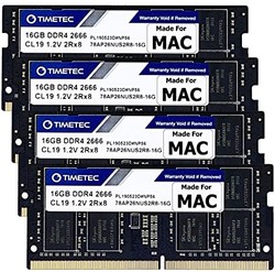 Timetec Hynix IC 兼容苹果 2019 iMac 27 英寸 w/Retina 5K 显示屏，2018 年末 Mac Mini DDR4 2666MHz PC4-21300 CL19 1.2V SODIMM 内存 RAM * 64GB KIT