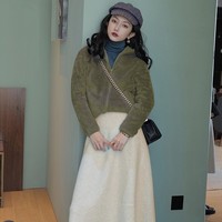 UNIQLO 优衣库 428330 女士长绒摇粒绒茄克