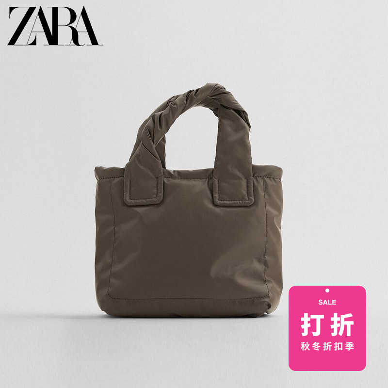 ZARA 女包 卡其绿色迷你百搭手提购物包 16535610032