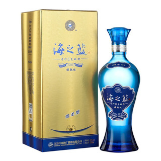 海之蓝 蓝色经典 旗舰版 52%vol 浓香型白酒 520ml 单瓶装