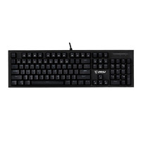 PLUS会员：MSI 微星 GK50Z 104键 有线机械键盘 黑色 高特青轴 RGB