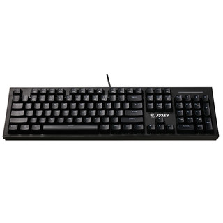 MSI 微星 GK50Z 104键 有线机械键盘 黑色 高特黑轴 RGB
