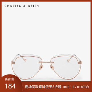 CHARLES&KEITH秋冬配饰CK3-11280397细边框太阳眼镜