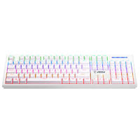 MSI 微星 GK50Z 104键 有线机械键盘 白色 高特青轴 RGB