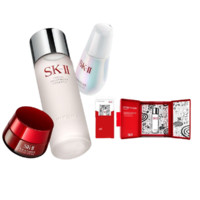 SK-II 护肤套装 (护肤精华露230ml+美白系列光蕴环采钻白精华露30ml+紧肤抗皱修护系列赋活修护精华霜80g) 七夕限量款