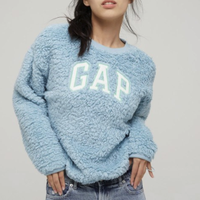 Gap 盖璞 655689 女仿羊羔绒圆领套头卫衣