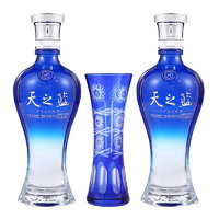 YANGHE 洋河 天之蓝 口感绵柔浓香型白酒 46度 480ml*2瓶 礼盒装