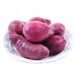 现挖现发紫红薯紫地瓜山芋整箱5斤 中果5斤