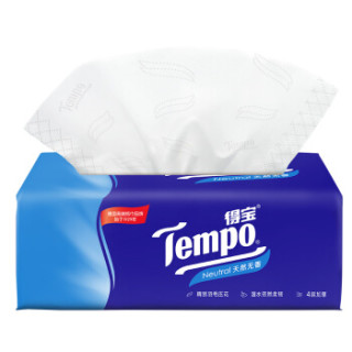 Tempo 得宝 无香系列 抽纸 4层*90抽*8包