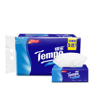 Tempo 得宝 无香系列 抽纸 4层*90抽*8包