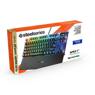 Steelseries 赛睿 Apex 7 TKL 84键 有线机械键盘 黑色 赛睿QX2青轴 RGB