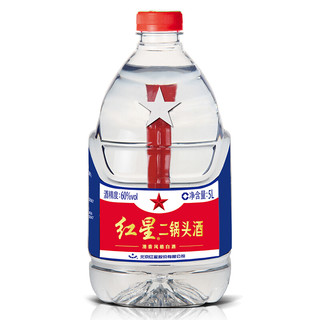 红星 二锅头酒 60%vol 清香风格白酒 5000ml*4桶 整箱装