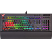 Tt esports 斗龙 X1 星脉 RGB 104键 有线机械键盘 黑色 Cherry银轴 RGB