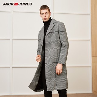 JACK JONES 杰克琼斯 218327506 男款含羊毛中长款风衣外套