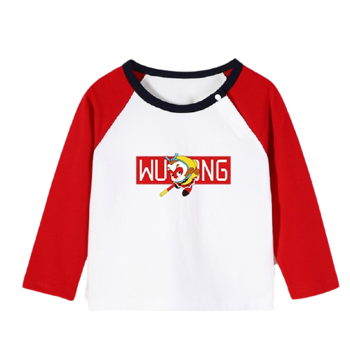 YUZHAOLIN 俞兆林 大闹天宫系列 儿童T恤 白+红 140cm