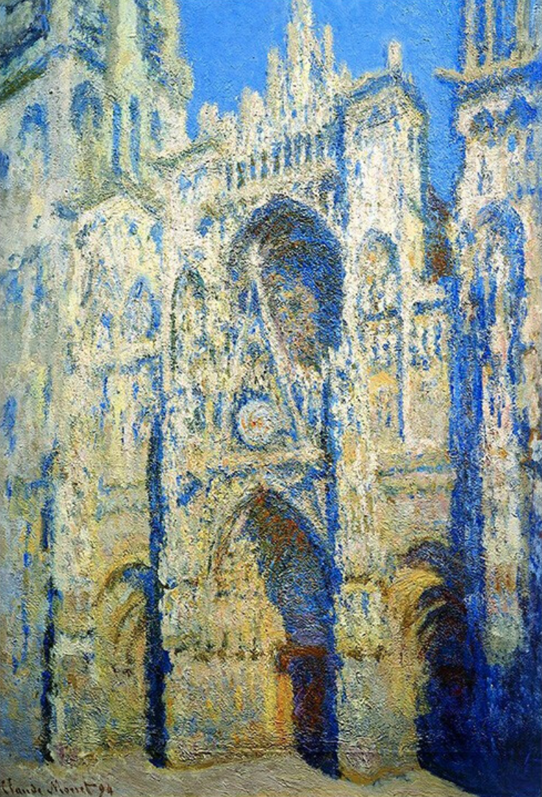 雅昌莫奈正午阳光下的鲁昂大教堂6389cm装饰画油画布