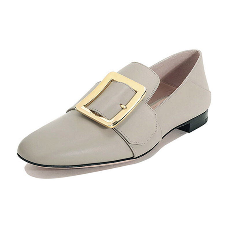 bally 巴利 janelle系列 女士皮质平底单鞋 6228179 灰色 38.
