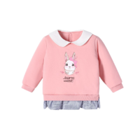 JEANSWEST 真维斯 女童卫衣 粉色 优雅小兔款 120cm