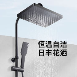 RIIFO 日丰 智能恒温增压淋浴花洒套装 智能恒温-黑色自洁花洒