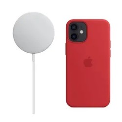 Apple MagSafe无线充电器+ iPhone 12mini 原装Magsafe硅胶保护壳套装