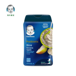 Gerber 嘉宝 苹果香蕉营养米粉二段 227g/罐 *8件