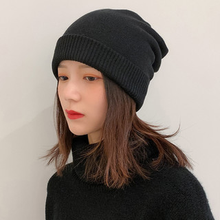 新款韩版针织帽女冬天毛线帽英伦时尚百搭可爱保暖冬季潮套头帽子