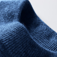 【纯羊绒100%】2021新款男式时尚保暖毛衣男舒适羊绒衫男 3XL 蓝色