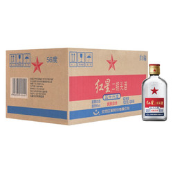 红星 二锅头 绿瓶小二 56度 100mL*24瓶 整箱 清香型 新老包装随机发货 56度 100mL 24瓶