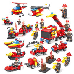 HUIQIBAO TOYS 汇奇宝 消防系列 整套八盒 376颗粒
