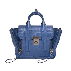 3.1 Phillip Lim  奢侈品 PASHLI MINI SATCHEL系列 女士钴蓝色牛皮包 AC00-0226SKC-COBALT
