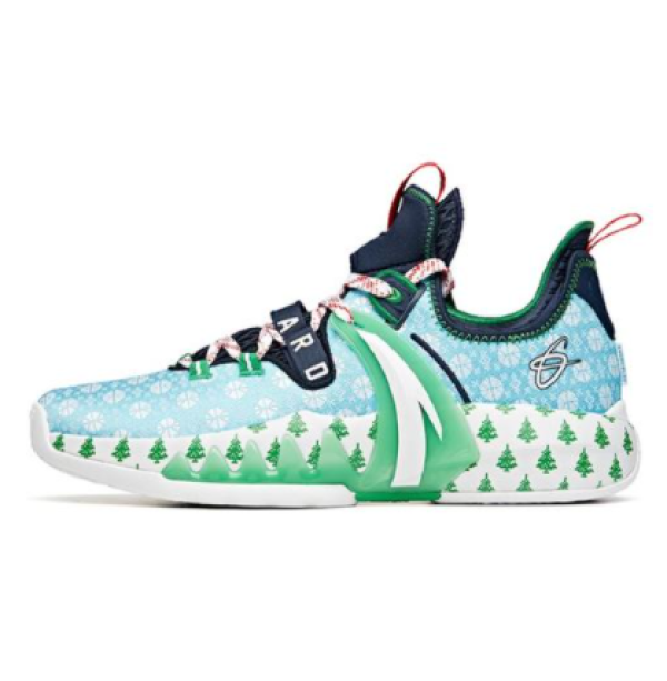 anta 安踏 海沃德2代 男子篮球鞋 112111103-3 圣诞/绿色/白色 46