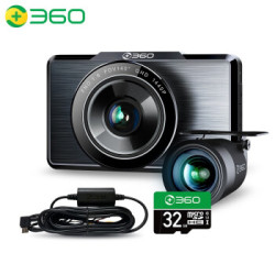 360行车记录仪G580 2K高清拍摄 前后双录 前1440p后1080p 微光夜视 电子狗 高清记录仪+32G卡+降压线组套产品