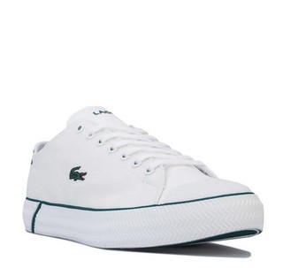 LACOSTE 拉科斯特 GRIPSHOT系列 男士低帮帆布鞋 739CMA00082 White Green UK11