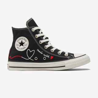 CONVERSE 匡威 Chuck Taylor All Star 中性运动帆布鞋 171158C 爱心/黑色 42