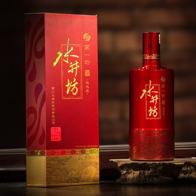 swellfun 水井坊第一坊酒鸿运装52%vol 浓香型白酒500ml 单瓶装