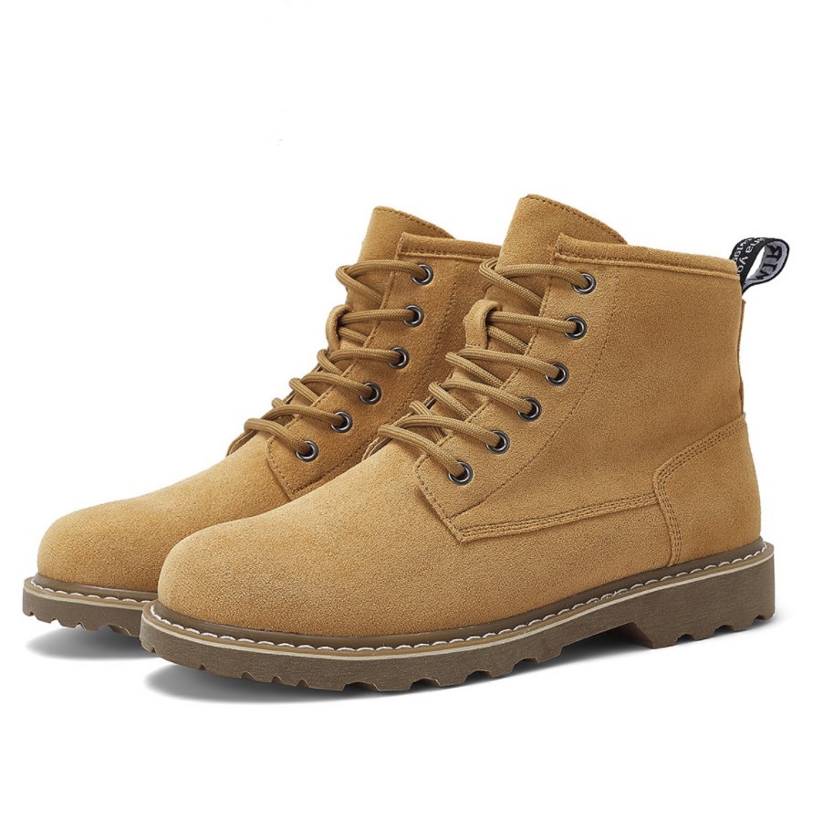 semir 森马 男士中筒马丁靴 10ee9720146196 加绒款 深土黄 41