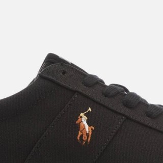 Polo Ralph Lauren Sayer系列 男士低帮帆布鞋 黑色 UK7