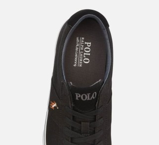 Polo Ralph Lauren Sayer系列 男士低帮帆布鞋 黑色 UK7