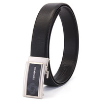 Samsonite 新秀丽 AAMIR系列 男士牛皮自动扣腰带 TK2*09004 黑色 120