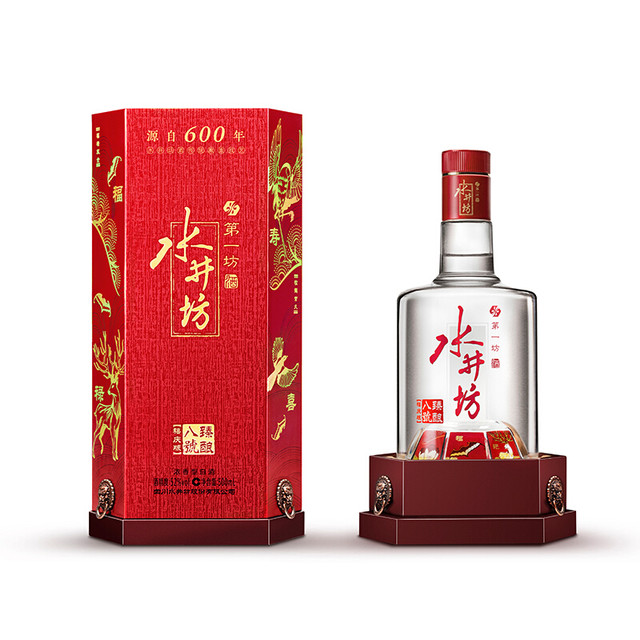 swellfun 水井坊第一坊酒臻酿八號禧庆版52%vol 浓香型白酒500ml 单瓶装