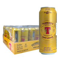 Tennent  啤酒 英格兰拉格 精酿 黄啤酒  500ml*24听 